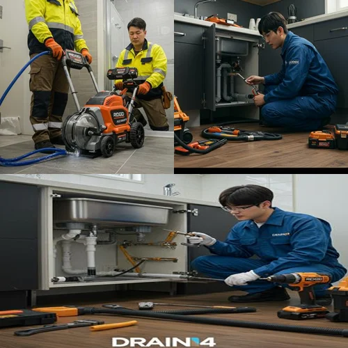 강남구 싱크대 막힘, 논현동 상가에 기름 슬러지가 꽉 찼네요!