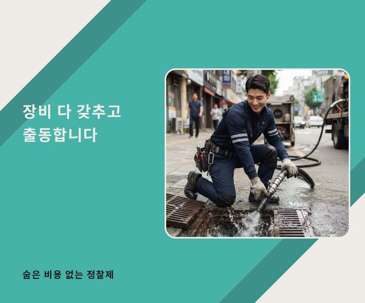 광명시 오수관막힘 시공 전 배관 상태