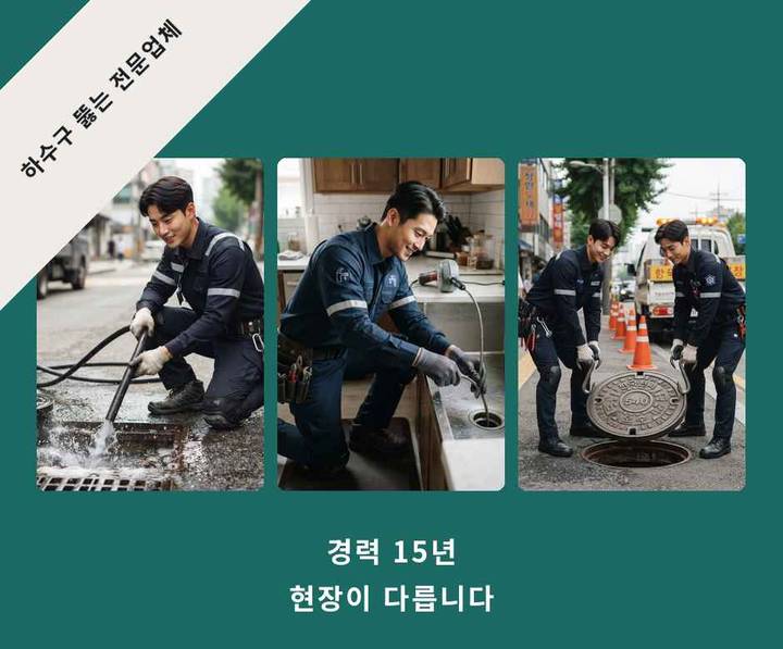 고양 주방배관막힘 시공 전 배관 상태