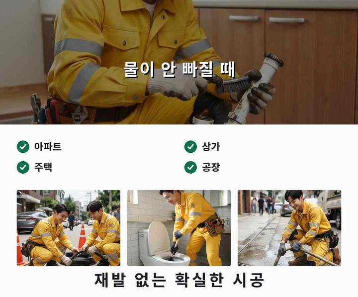 소사구 싱크대 뚫음 기름·슬러지 제거 작업
